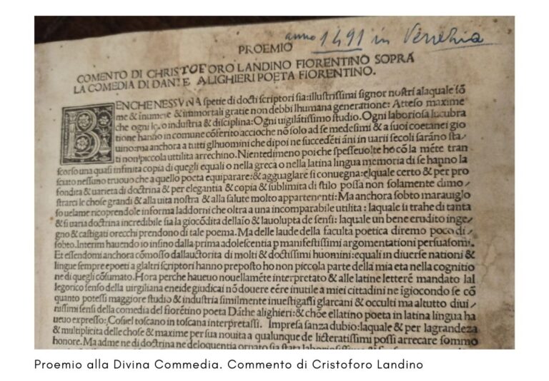 Testo scritto da Cristoforo Landino