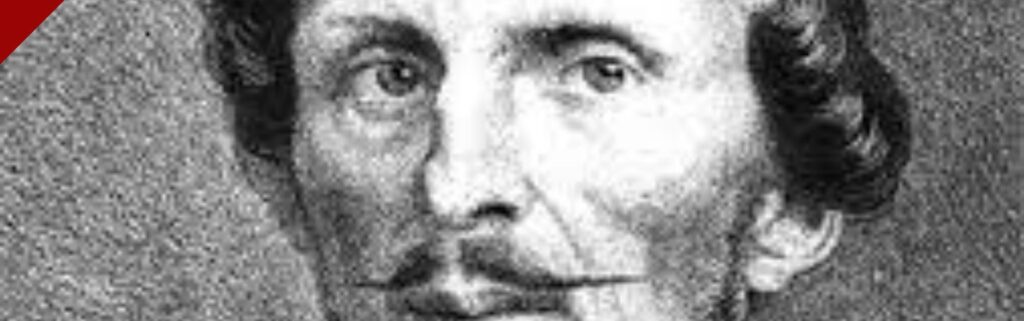 Immagine in bianco e nero che rappresenta il volto di Bettino Ricasoli