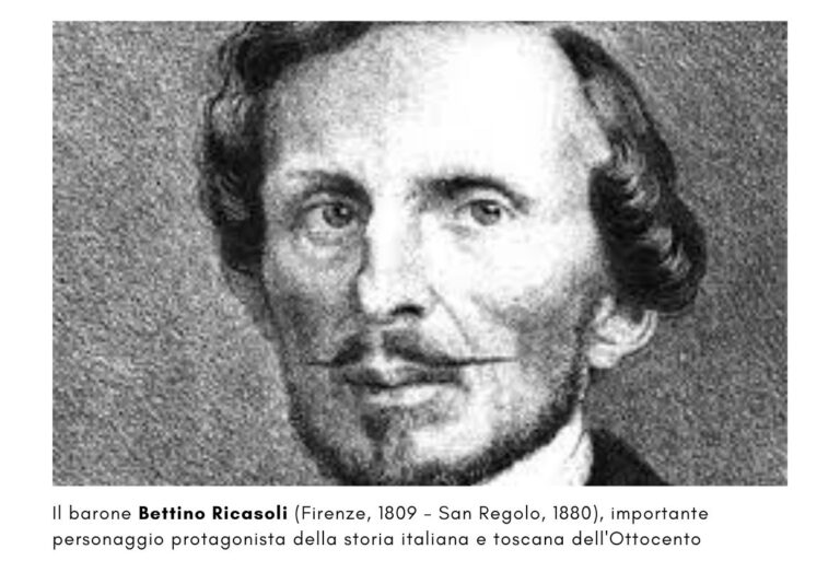 Immagine in bianco e nero che rappresenta il volto di Bettino Ricasoli